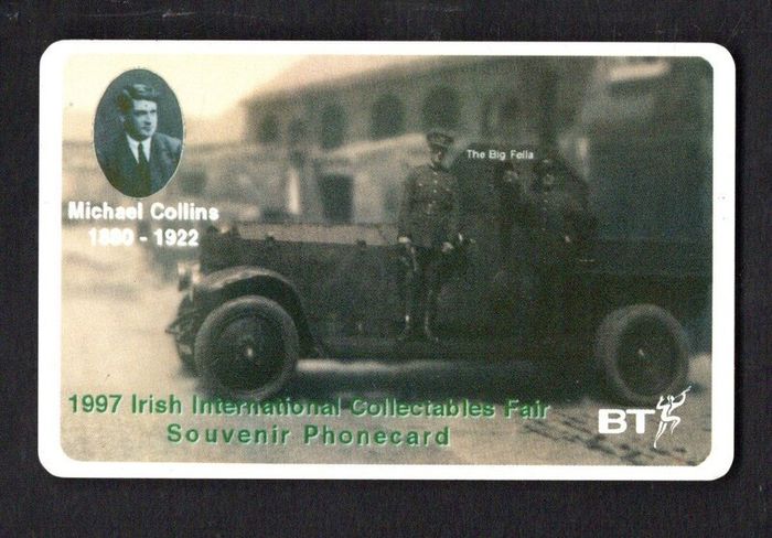 1997 Ireland Irish International Collectors Fair Souvenir Phonecard commemorating Michael Collins The Big Fella (Landis & Gyr) Phone Card