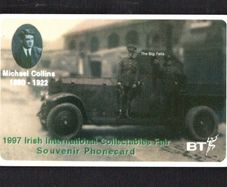 1997 Ireland Irish International Collectors Fair Souvenir Phonecard commemorating Michael Collins The Big Fella (Landis & Gyr) Phone Card