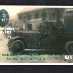 1997 Ireland Irish International Collectors Fair Souvenir Phonecard commemorating Michael Collins The Big Fella (Landis & Gyr) Phone Card