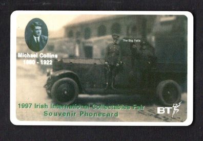 1997 Ireland Irish International Collectors Fair Souvenir Phonecard commemorating Michael Collins The Big Fella (Landis & Gyr) Phone Card