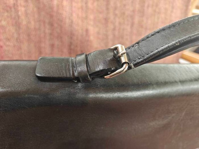 Quality Mens Leather Parisian Lancel Black Satchel Bag