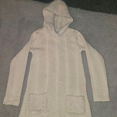 Designer Miss mona baby pink wooly girls dress age 7to 8 hoody
