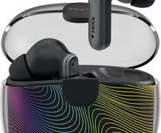 Mixx ColourChroma 3 True Wireless Earbuds, Bluetooth Wireless Earphones, Headphones In-Ear, 18 Hours Total Playtime with RGB Charging Case, Touch Controls, Voice Assistant Compatible/ Used