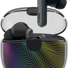 Mixx ColourChroma 3 True Wireless Earbuds, Bluetooth Wireless Earphones, Headphones In-Ear, 18 Hours Total Playtime with RGB Charging Case, Touch Controls, Voice Assistant Compatible/ Used