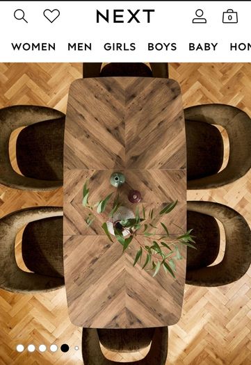 Next Bronx Herringbone Dining Table