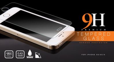9H Tempered Glass Screen Protector for iPhone 5/5S/5C