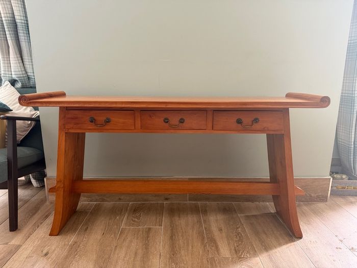 Tall wooden table