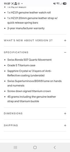 Hz Watch hz01