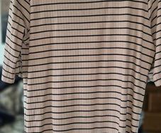 F&F Brown & Black Striped Ribbed Top , UK 18 , Mint Condition