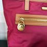 Michael Kors Burgundy Nylon & Leather Tote Bag Image 6