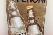 Peroni Beer Genuine Metal sign 50's 60's