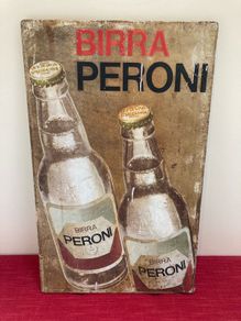 Peroni Beer Genuine Metal sign 50's 60's