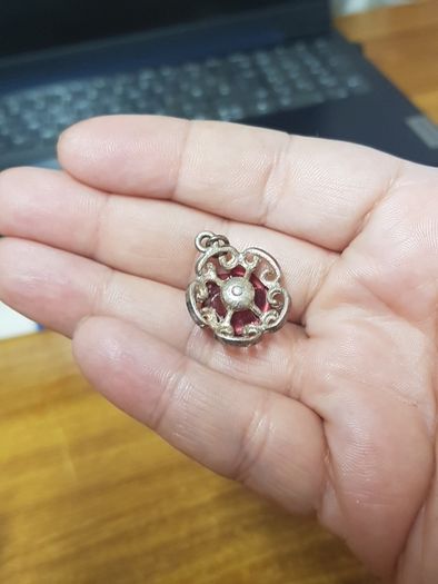 2 Red Rose pendants