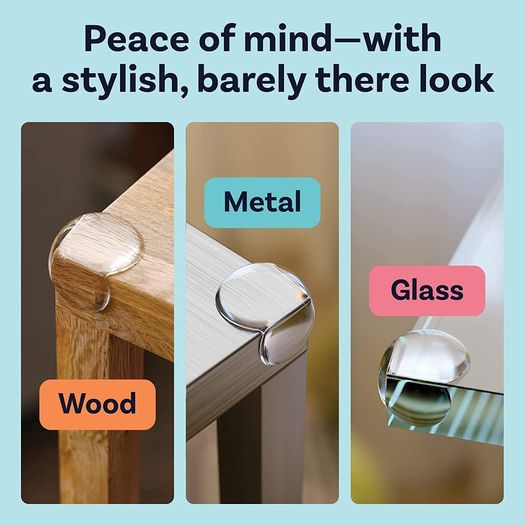 Corner Protector for Baby, Protectors Guards - Furniture Corner Guard & Edge Safety Bumpers - Baby Proof Bumper & Cushion to Cover Sharp Furniture & Table Edges - Clear and Transparent - (18 Pack)