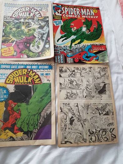 Marvel spiderman and hulk comics dates from 1974 to 1980