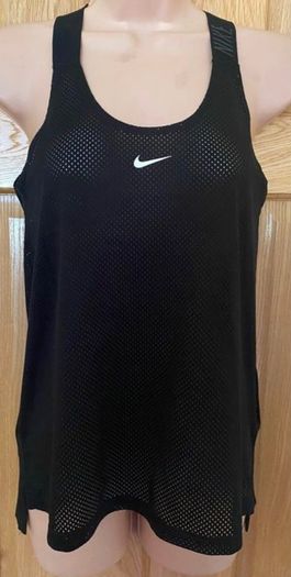 Nike Dri-Fit Sports Running Top Crossed Back mesh racer. Size XS. NEW