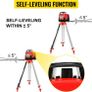 Professional Rotary Laser Max. Working Range 500 m Red, Line Laser 360 Degree Laser Altimeter Water and Dustproof Outdoor Working Time 20 Hours with Tripod & Regulator Electrics Image 4