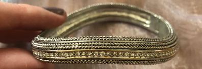 Knight and Day silver and gold tone bangle