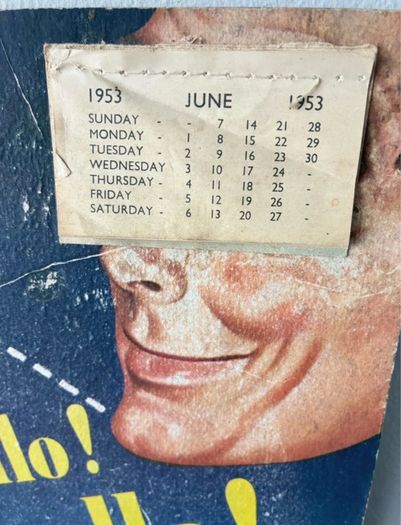 1953 Shaving Cream Advertising Calendar