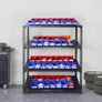 Plastic Storage Bin (5-Inch x 4-Inch x 3-Inch),Hanging Stackable Storage Organizer Bin, Blue/Red, 24-Pack Image 8