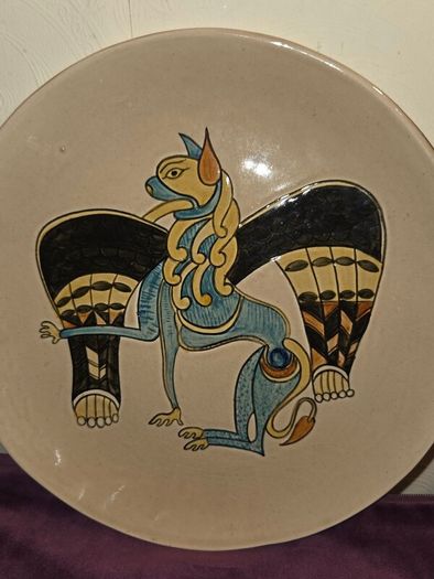 Bray Design handmade plate with Book of Kells image