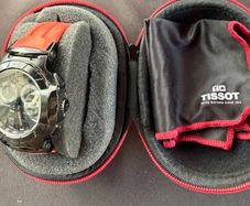 Tissot Watch T-race Chronograph Red Strap & Black Dial Motogp