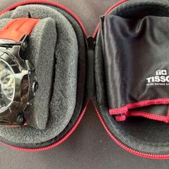 Tissot Watch T-race Chronograph Red Strap & Black Dial Motogp