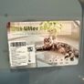 Grey cat litter box with high sides Image 2