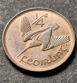 Ireland 1943 Fantastic Farthing coin with Luster