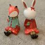 Gorgeous Bookend for Nursery or Children's room- Bunny and Fox Image 4