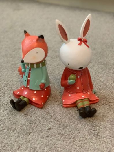 Gorgeous Bookend for Nursery or Children's room- Bunny and Fox
