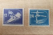 East Germany 1950 "1st Winter Sports Championship" Complete Set unused - free standard postage