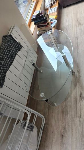 Glass coffee table