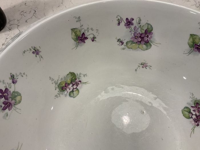 Empire Ware Antique Serving Bowl Lilac Print