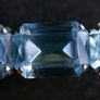 Vintage Blue Art Deco Aquamarine Bar Brooch Image 3