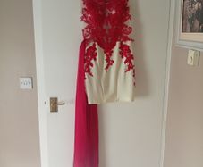 Red white dress