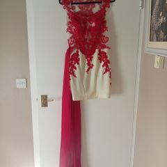 Red white dress