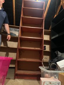 Solid wood book shelf