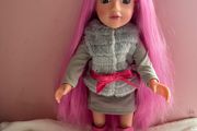 Designafriend 18" Rosie Pink hair Doll