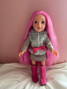 Designafriend 18" Rosie Pink hair Doll