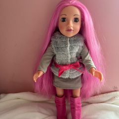 Designafriend 18" Rosie Pink hair Doll