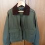New Look Womens Khaki Contrast Collar Cropped Barn Jacket Size 6 Image 2