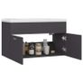 Sink Cabinet with Built-in Basin Grey Chipboard Image 4