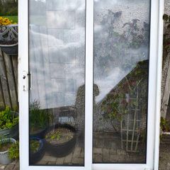 white upvc sliding door