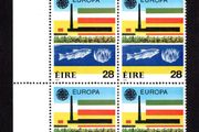 1986 Ireland 28p Europa Environmental Protection Commemorative Stamps Plate Block 1A1A1A1A1A Mint Never Hinged (MNH)