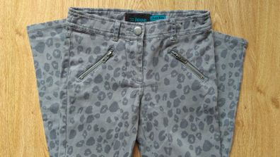 Grey, feet printed trousers.  Age 9-10