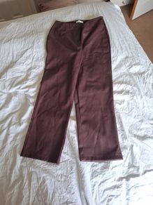 Wine Faux Leather Pants
