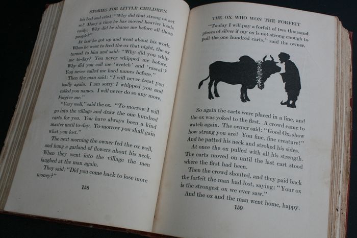 Stories for Little Children // 1920 Hardback // The Kindergarten Children's Hour // Children's Stories and Poems , Songs, plays, Vol 1