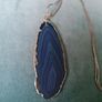 Dragon Vein Agate Pendant on Stg Silver Chain Image 4