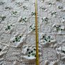 Vintage round table cover cloth Irish Linen with Shamrock stiches 1.4 m craft  hand made Image 4